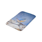 Roodborst Nuthatch schilderij Originele Vogelkunst Badmat (Gekanteld)
