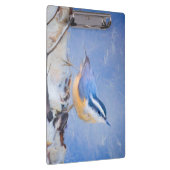 Roodborst Nuthatch schilderij Originele Vogelkunst Klembord (Rechts)