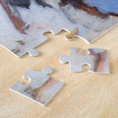 Roodborst Nuthatch schilderij Originele Vogelkunst Legpuzzel (Zijkant)