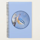 Roodborst Nuthatch schilderij Originele Vogelkunst Planner (Voorkant)