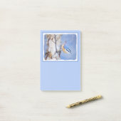 Roodborst Nuthatch schilderij Originele Vogelkunst Post-it® Notes (Op bureau)
