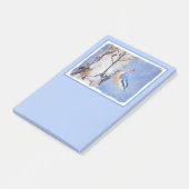 Roodborst Nuthatch schilderij Originele Vogelkunst Post-it® Notes (Schuin)