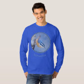 Roodborst Nuthatch schilderij Originele Vogelkunst T-shirt (Voorkant volledig)