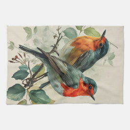  roodborst Robin Theedoek