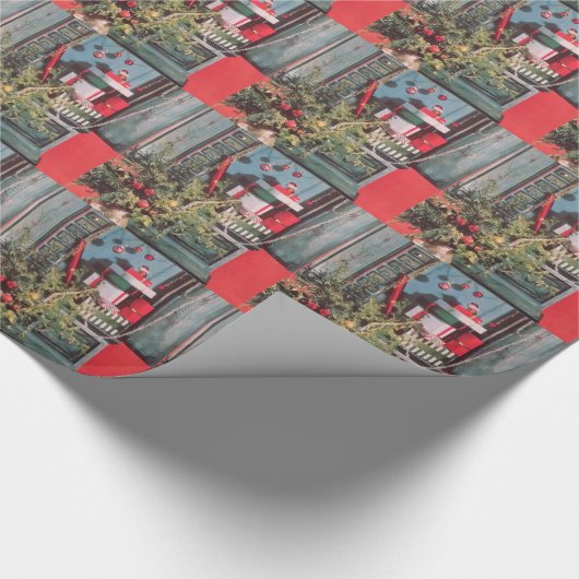 Roodborst van 1950 uit het midden van de eeuw Gift Cadeaupapier (Hoek)