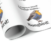 Roodborst Zangvogel Cadeaupapier (Rol Hoek)