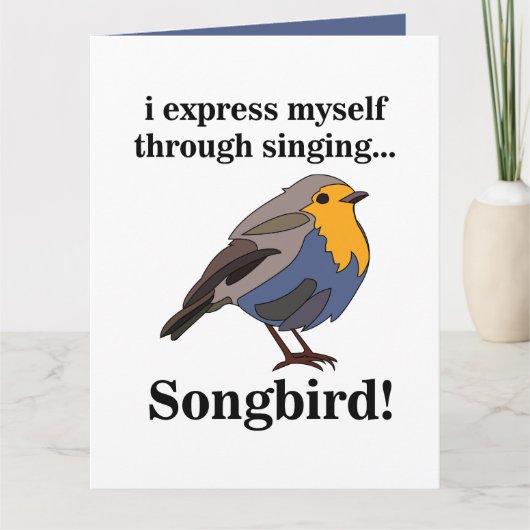 Roodborst Zangvogel Kaart (Voorkant)