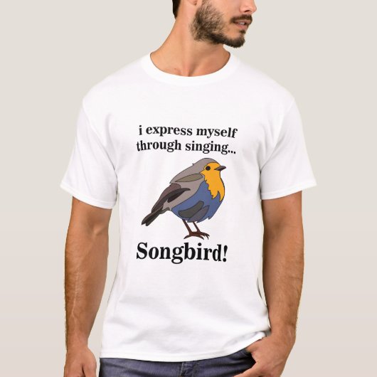 Roodborst Zangvogel T-shirt (Voorkant)
