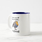 Roodborst Zangvogel Tweekleurige Koffiemok (Voorkant links)