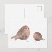 Roodborstje Ansichtkaart Briefkaart (Voorkant / Achterkant)