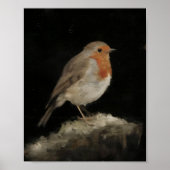 Roodborstje erfgoed vogelposter poster (Voorkant)