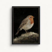 Roodborstje erfgoed vogelposter