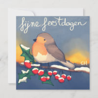 Roodborstje, fijne Feestdagen