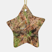 Roodborstje Keramisch Ornament (Links)