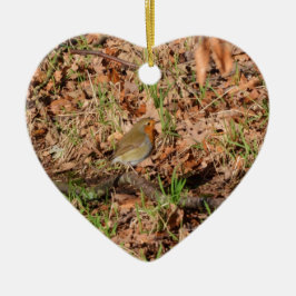 Roodborstje Keramisch Ornament