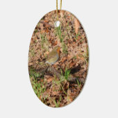 Roodborstje Keramisch Ornament (Links)