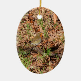 Roodborstje Keramisch Ornament
