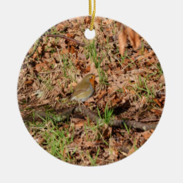 Roodborstje Keramisch Ornament