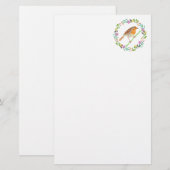 Roodborstje, vogel van Kerstmis Briefpapier (Voorkant / Achterkant)