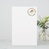 Roodborstje, vogel van Kerstmis Briefpapier (Staand voorkant)