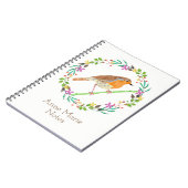Roodborstje, vogel van Kerstmis Notitieboek (Linkerzijde)