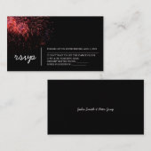 Roodbrand op Sky Wedding Rsvp Card Informatiekaartje (Voorkant / Achterkant)