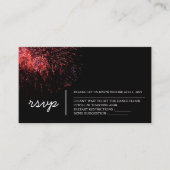 Roodbrand op Sky Wedding Rsvp Card Informatiekaartje (Voorkant)