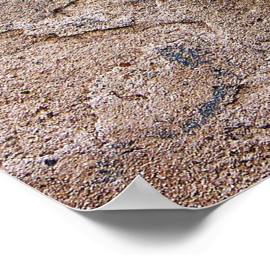 Roodbrick onder graffiti met een muur van luiers poster (Hoek)