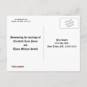 Roodbriefdag bruiloft aankondiging (Achterkant)