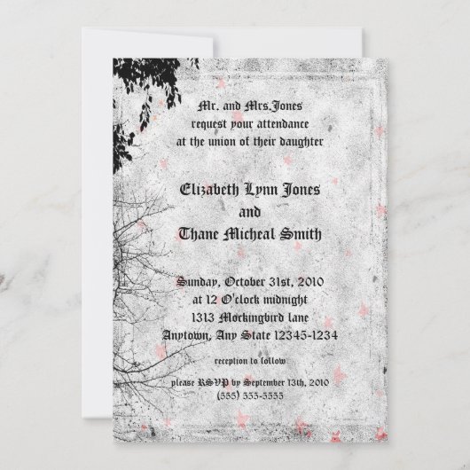 Roodbriefdag Gothic Weddenschap Kaart (Achterkant)