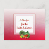 Roodbruidbruiloft Recipe Kaart (Voorkant)