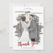 Roodbruik met penseeltje Kerstmis Dank je Feestdagenkaart (Voorkant)