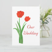 Roodbruiloft, Tulpen Kaart (Staand voorkant)