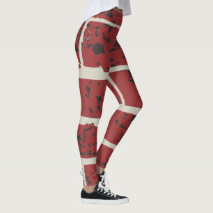 roodbruin-baksteen Zazzle_Growshop. Leggings
