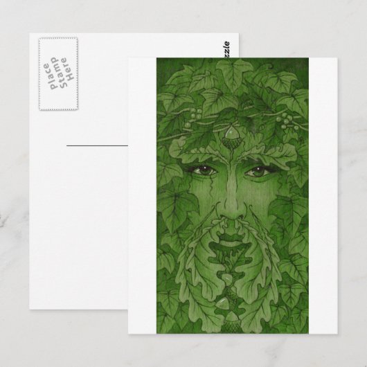 roodbruin briefkaart (Voorkant / Achterkant)