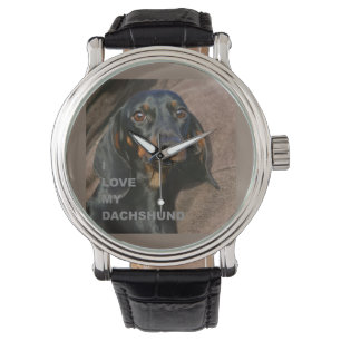 roodbruin en geelbruin horloge