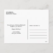 Roodbruin en gehuwde kalligrafie Wedding Holiday Feestdagenkaart (Achterkant)