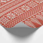 roodbruin en roombont cadeaupapier (Hoek)