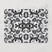 Roodbruin en zwart-wit rond huwelijk informatiekaartje (Achterkant)