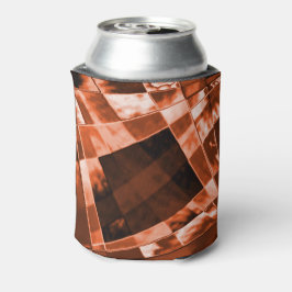 Roodbruin met schuine helling vierkant en rechthoe blikjeskoeler