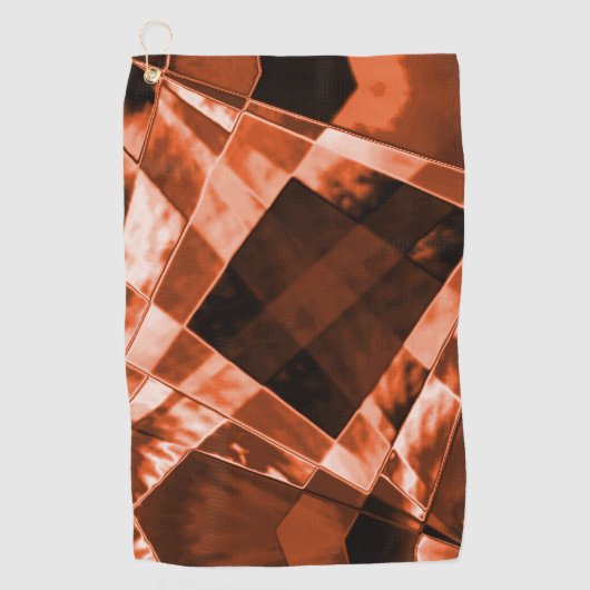Roodbruin met schuine helling vierkant en rechthoe golfhanddoek (Voorkant)