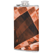 Roodbruin met schuine helling vierkant en rechthoe heupfles (Links)