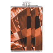 Roodbruin met schuine helling vierkant en rechthoe heupfles (Achterkant)