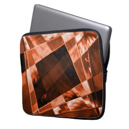 Roodbruin met schuine helling vierkant en rechthoe laptop sleeve