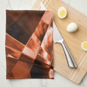 Roodbruin met schuine helling vierkant en rechthoe theedoek (Quarter Fold)