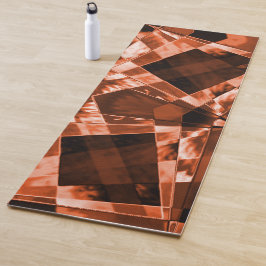 Roodbruin met schuine helling vierkant en rechthoe yogamat