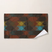 roodbruin olijfgeel en turquoise bad handdoek (Handdoek)