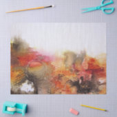 Roodbruin Oranje Wit Modern Abstract Art. Tissuepapier (Craft)