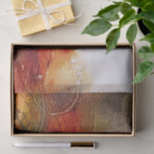 Roodbruin Oranje Wit Modern Abstract Art. Tissuepapier (Geschenk)