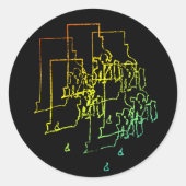 roodbruin ronde sticker (Voorkant)